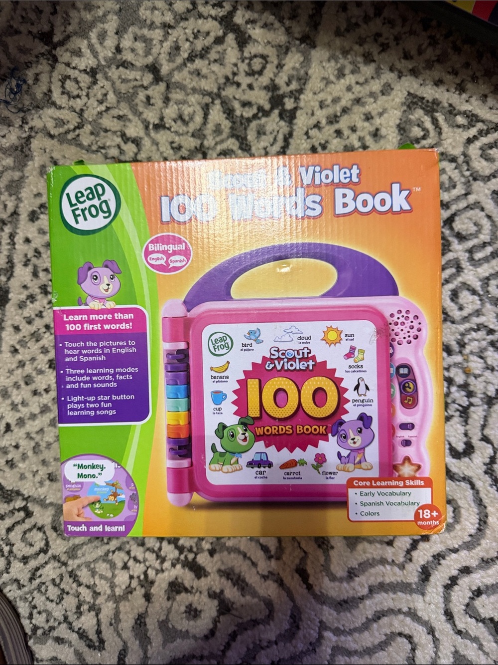 LeapFrog Scout & Violet 100 Words Book - Pink and Purple